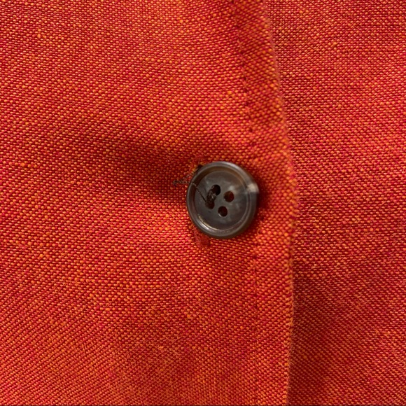 Lafayette 148 New York Rustic Orange Ruffle Dress Size 6 - Picture 7 of 12